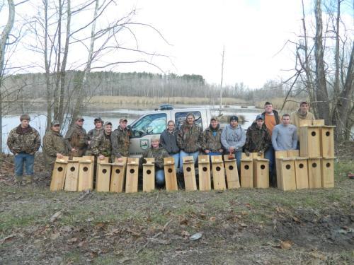 N. Muhlenberg Argiculture students  constructed duck nesting boxes.