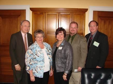 (l to R) Congressman Ed Whitfield, Dr. Doris Sikora; Leslie Watkins; Eric Keeling and Bobby Schmitt