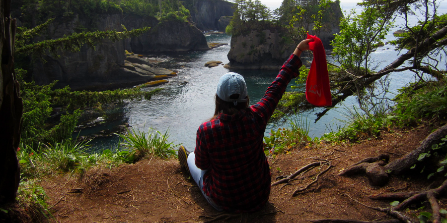 Alicyn Newman at Cape Flattery in Washington State