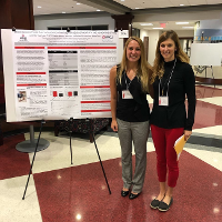 View Lauren presenting her poster with mentor, Rachel Tinius, at the 2019 Student Research Conference Larger