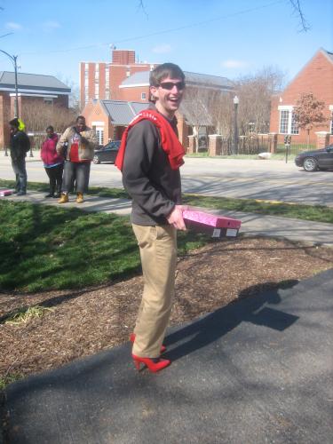 WKU student, Matt Brown, is set to go...his pumps are on!