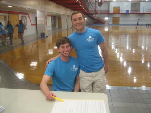 WKU Students Matt Brown and Michael Bush, supporting Up 'Til Dawn at the 2013 Finale