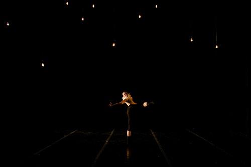 Dance major Lily Comstock performs in World to Come choreographed by Meghen McKinley.