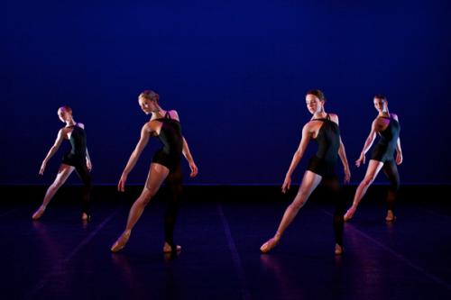 Mara Farris, Kaitlyn McGrath, Tiffany Guy & Natalie Peak, perform in Speed choreographed by Associate Professor Clifton Keefer Brown.