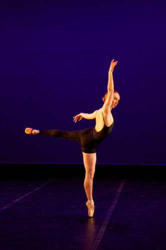 Senior Mara Farris performs in Speed choreographed by Associate Professor Clifton Keefer Brown.