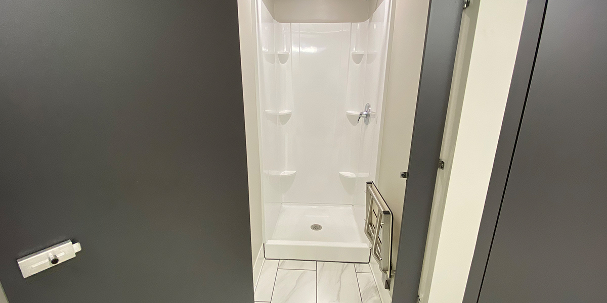 Shower stall inside Normal Hall
