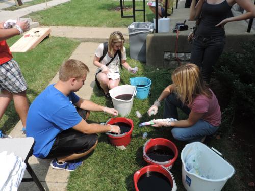 Tie dying fun