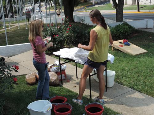 Tie dying fun