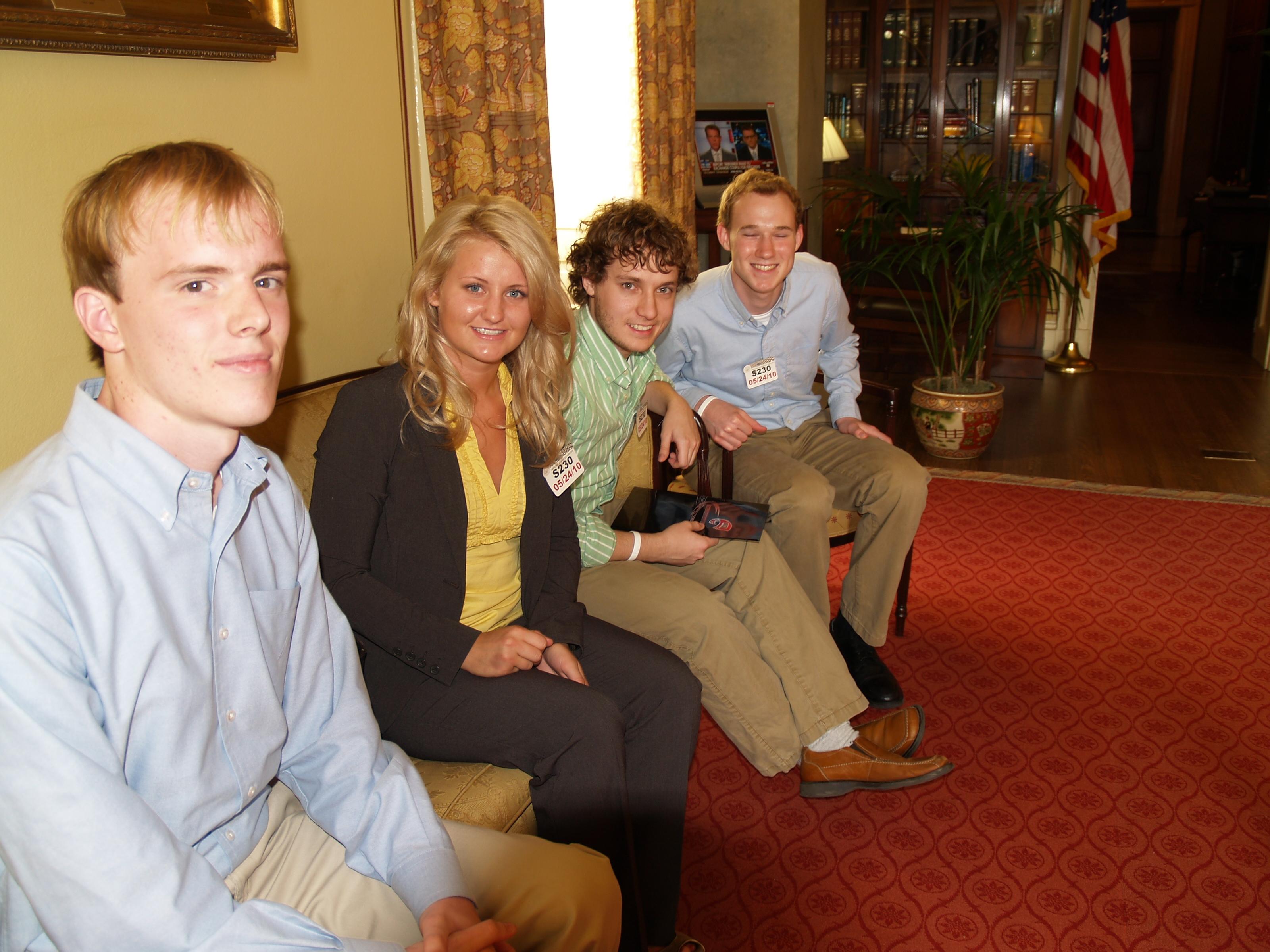 Students on a field trip.