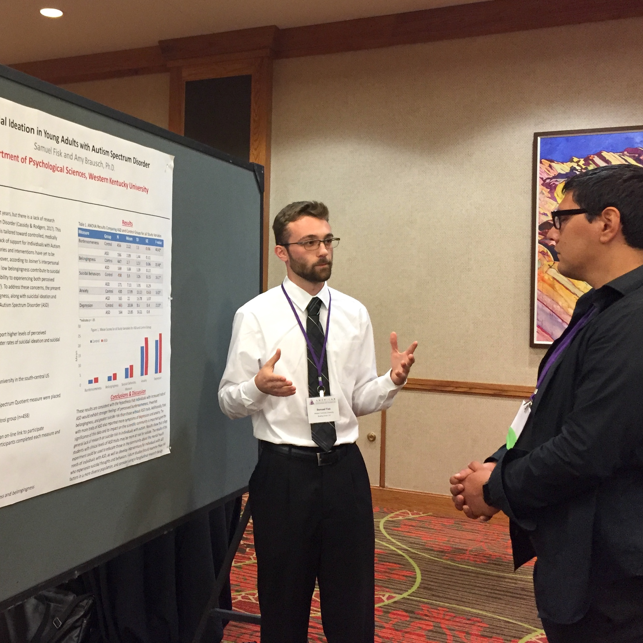 WKU student presents his research.