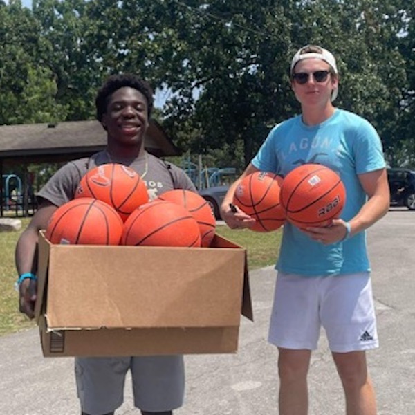 This project used basketball as a way to connect with refugee children.