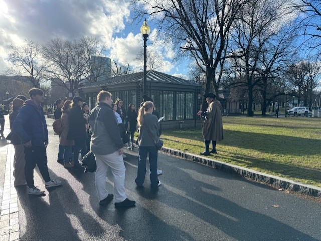 While in Boston, students took a tour of the Freedom Trail.