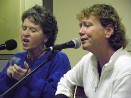 Susan and Molly singing the History of Us, a song composed by Molly for the 20th Anniversary of the WKU Women's Studies Program