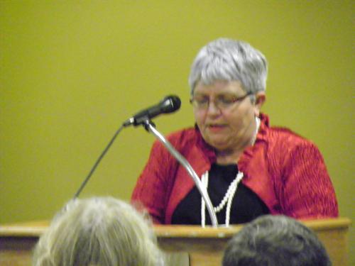 Carol Crowe Carraco speaking about the history of Women's Studies