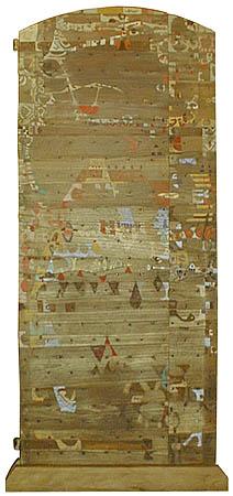 "Ismael's Door" oil on wood 34.5 x 2.5 x 79