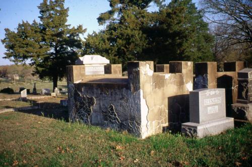 Concrete Mausoleums, City Cemetery Poplar Bluff, MO (MS363)
