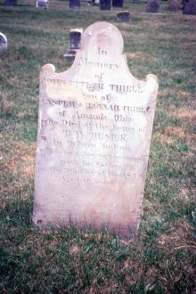 Headstone of John Bitler Thell Orleans, IN (MS380a)