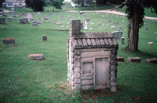 Concrete Log Gravehouse, Memory Gardens, Hawsville, KY (MS220)