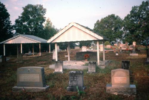 Aluminum Awning Grave House, Mt. Pleasant Church, Corinth, MS (MS344d)