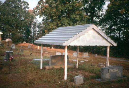 Aluminum Awning Grave House, Mt. Pleasant Church, Corinth, MS (MS344e)
