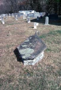 Coffin-shaped Stone Grave, Pleasant Hill Baptist Church, Sunnybrook, KY (MS100a)