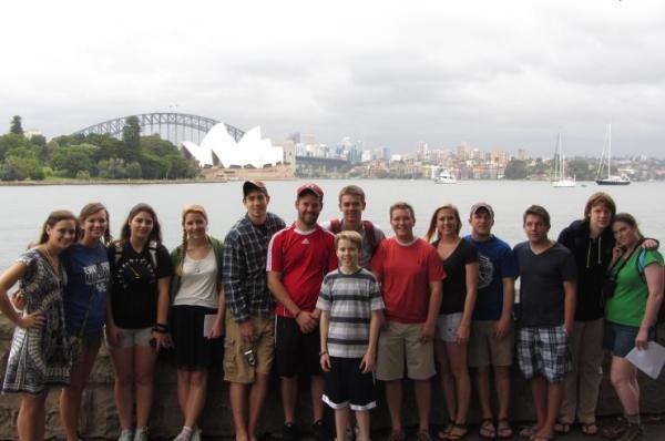 Dr. Michael Smith's study abroad class in Sydney, Australia, January 2012 
