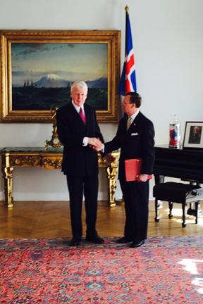 Iceland's President Olafur Grimsson and WKU President Gary A. Ransdell