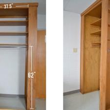 McCormack Hall closet dimensions