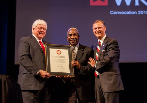 15th annual President’s Award for Diversity (Community) awarded to Lawrence White of Bowling Green 