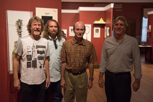 Sam Bush unveiled his mandolin in the "Instruments of American Excellence" exhibit and participated in a narrative stage at the Kentucky Museum. Photos Courtesy of William Kolb.