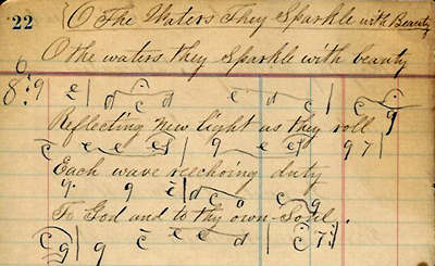 Shaker music manuscript