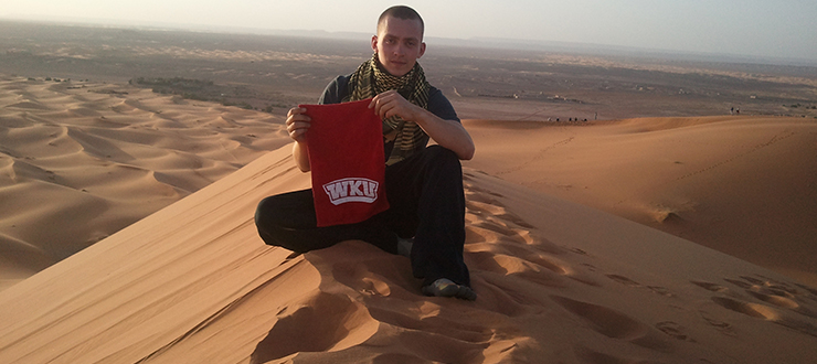 Student traveling in Middle East.
