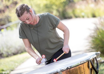 Man Playing Drum