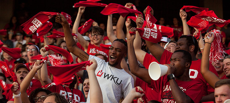 Students at a Football game. 