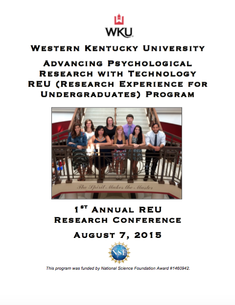 Summer 2015 REU Conference Program