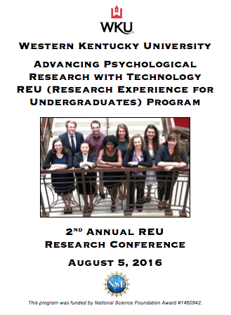 Summer 2016 REU Conference Program