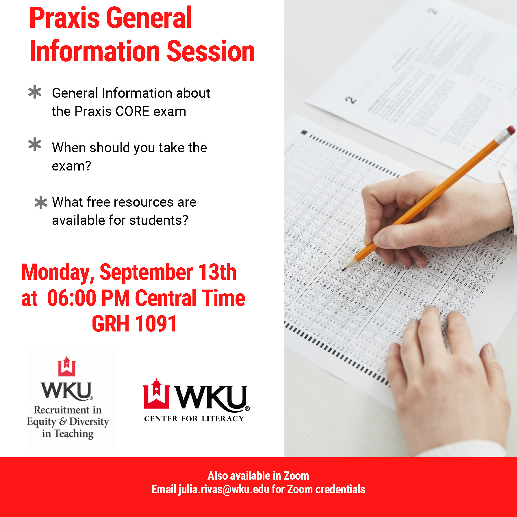 Praxis General Information Session