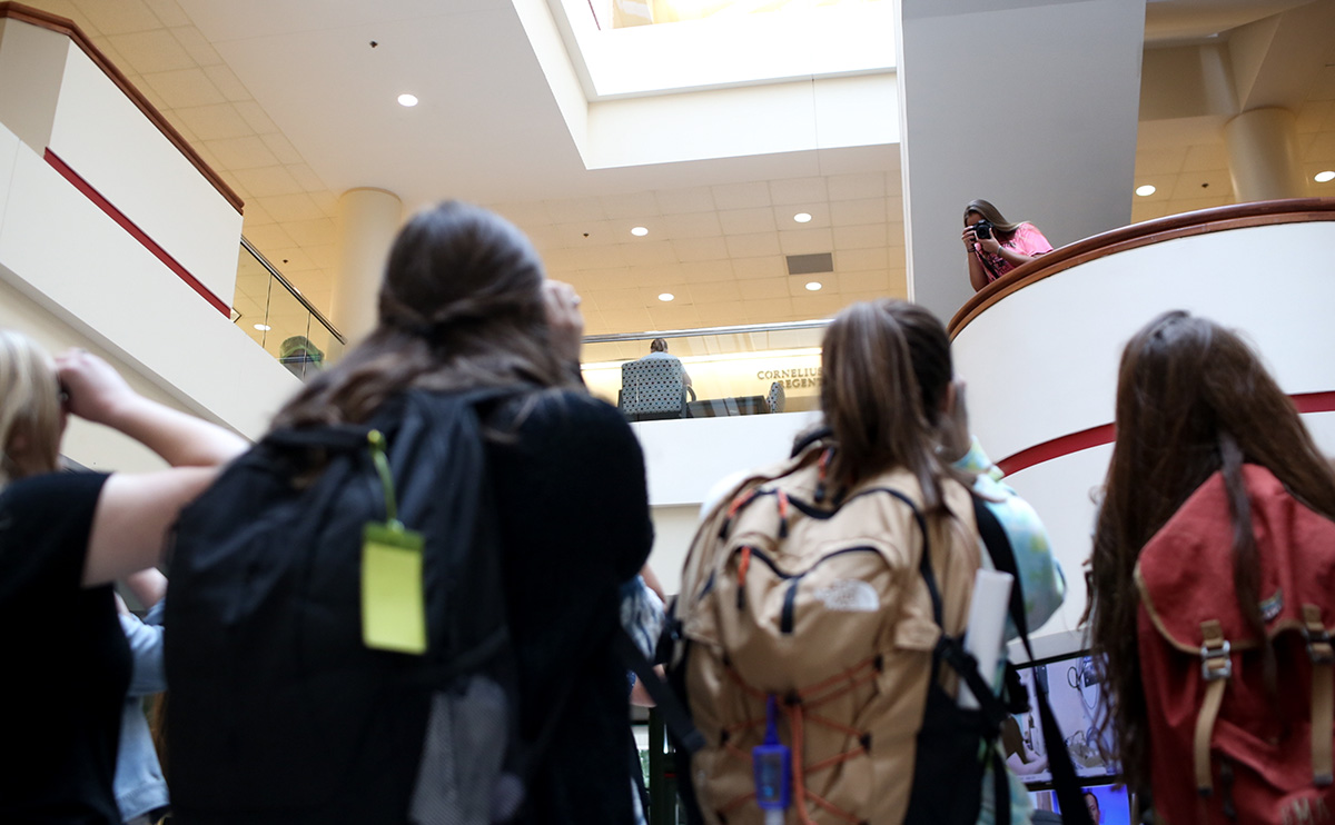 image of students in atrium of jody richards hall