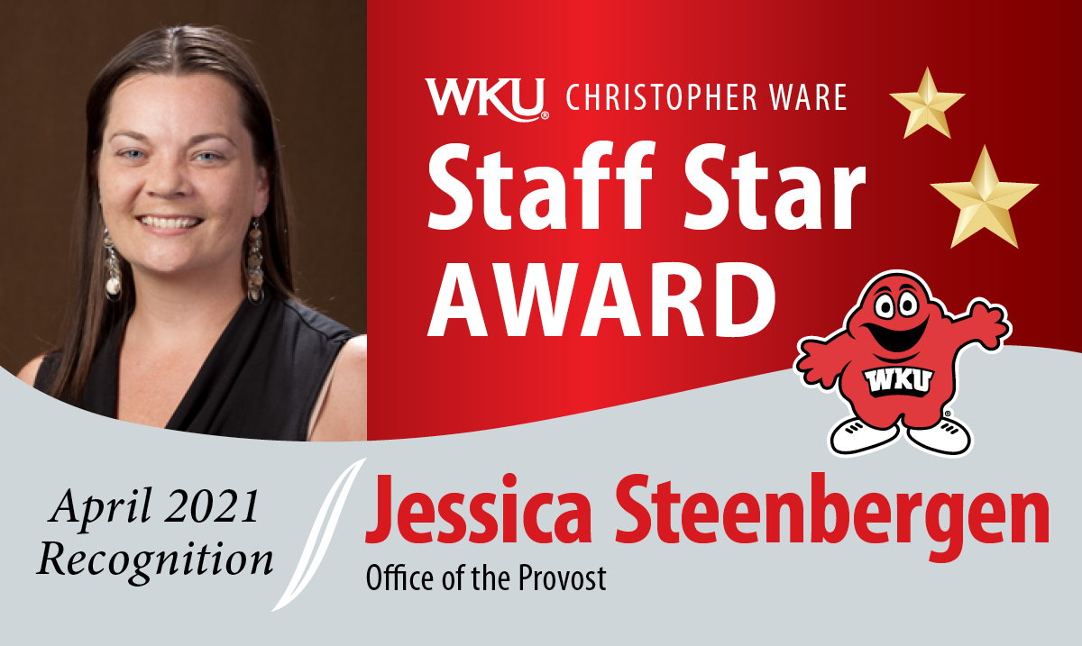 Jessica Steenbergen April 2021 Staff Star
