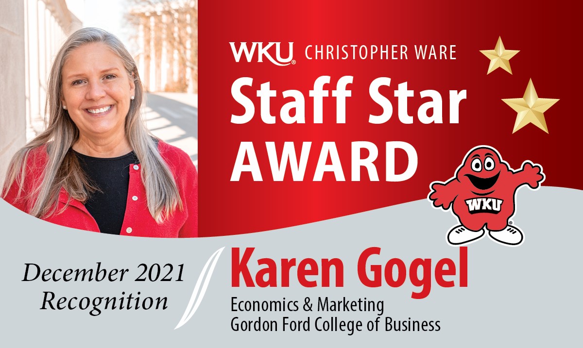 Karen Gogel December 2021 Staff Star