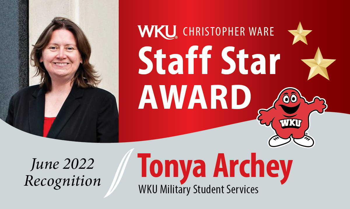 Tonya Archey June 2022 Staff Star Award Recipient