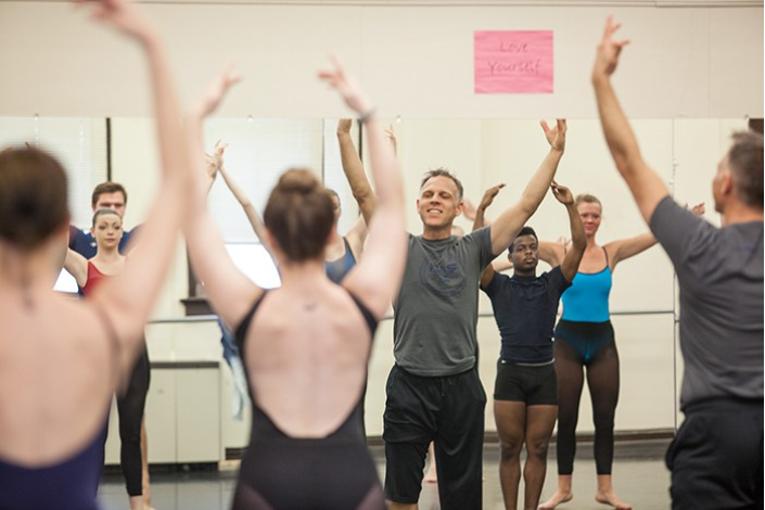 Guest artist Jon Lehrer conducted a dance class on March 18.