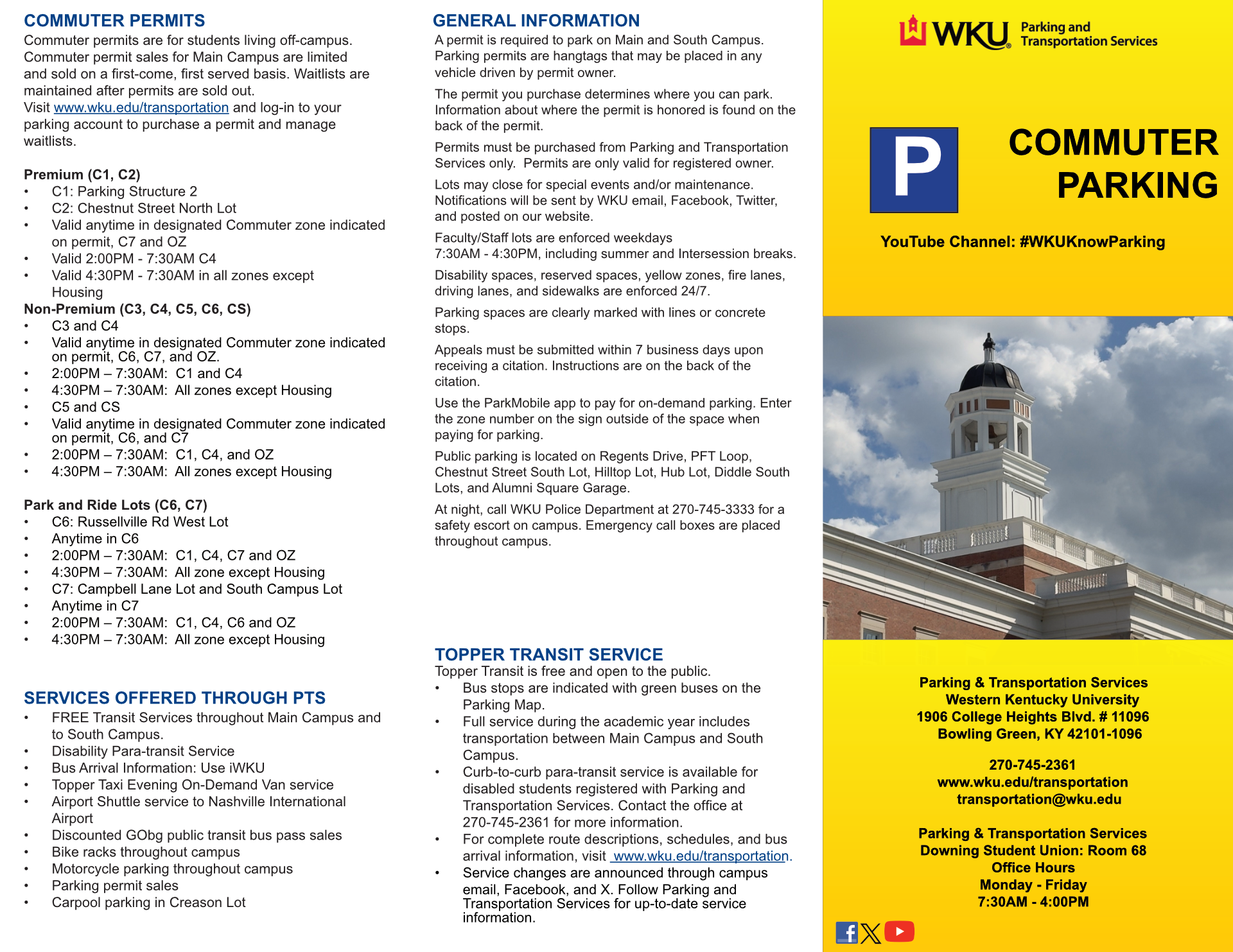 2026-2027 Commuter Brochure