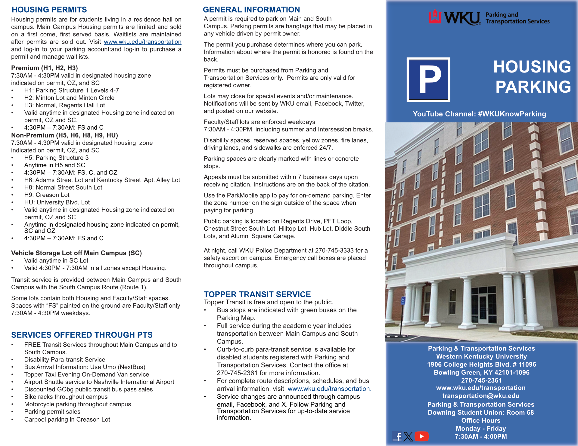 2026-2027 Housing Brochure