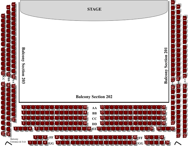 Van Meter Hall Balcony Seating Chart