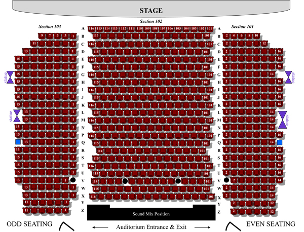 Van Meter Hall Main Floor Seating Chart