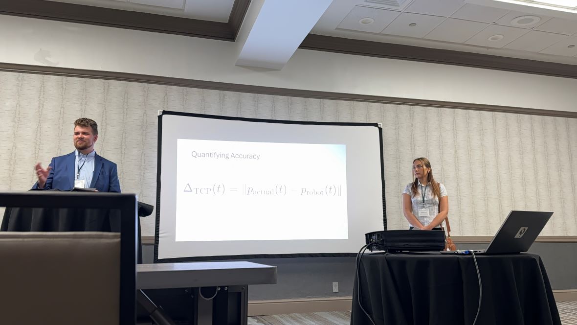Students Presenting research initiatives at the ATMAE Conference